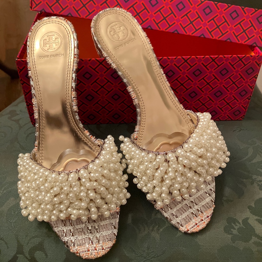 Tory Burch Tatiana pearl slide